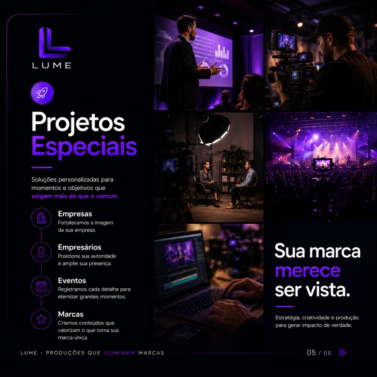 Projetos especiais Lume